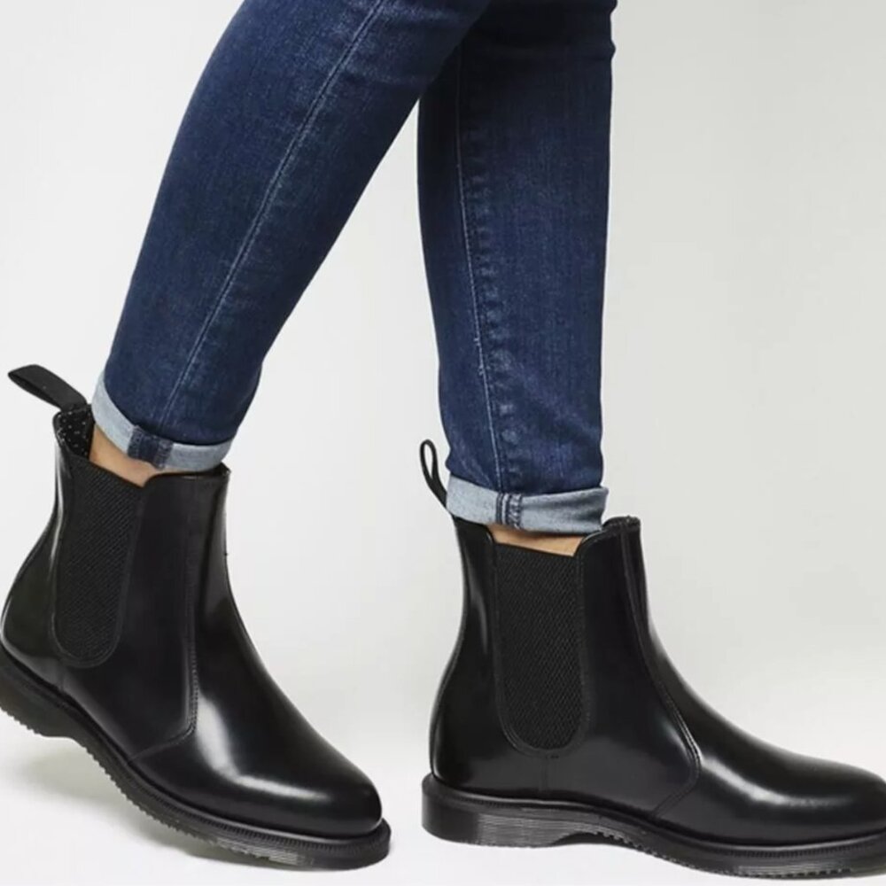 Dr. Martens Women's Flora Smooth Chelsea Boots in Black